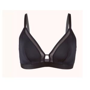 NWT LIVELY The Busty Bralette size 2 Black mesh Trim